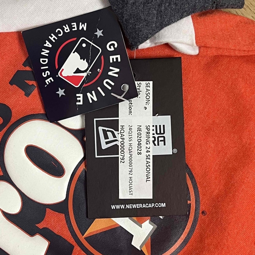NWT‎ Houston Astros Baseball V Neck T Shirt Top Size S - Picture 4 of 8